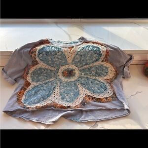 Oli & Hali Patchwork Top Oversized Boho shirt